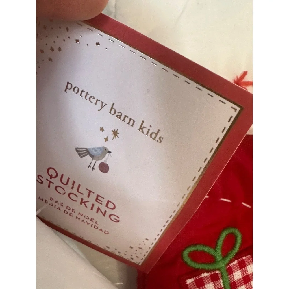 NWT Pottery Barn Kids Black African American Santa DAD Embroidered Stocking 19